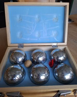 Jeu de Boules / Pétanque set in houten kist - 6 boules