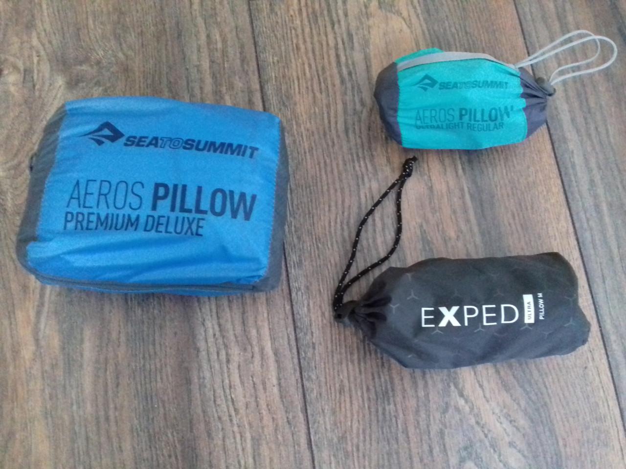 Sea To Summit ultralight, premium deluxe en Exped Ultra pillow