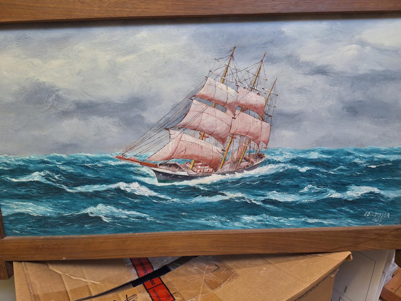 Schilderij zeilschip