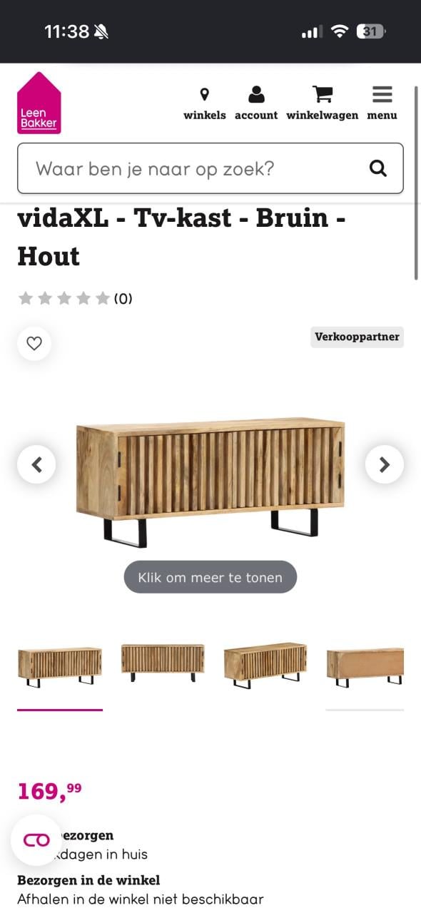 Twee mango houten kasten - TV meubel