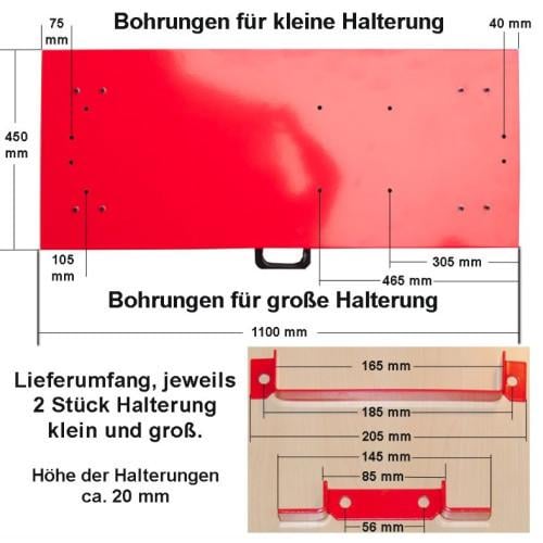 Universele werktafel voor o.a. liggende houtklovers, kloofmachine
