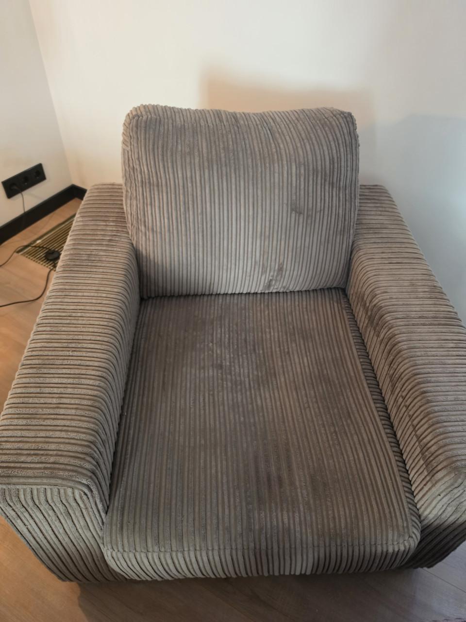 Couch + armchair + coffee table + tv table