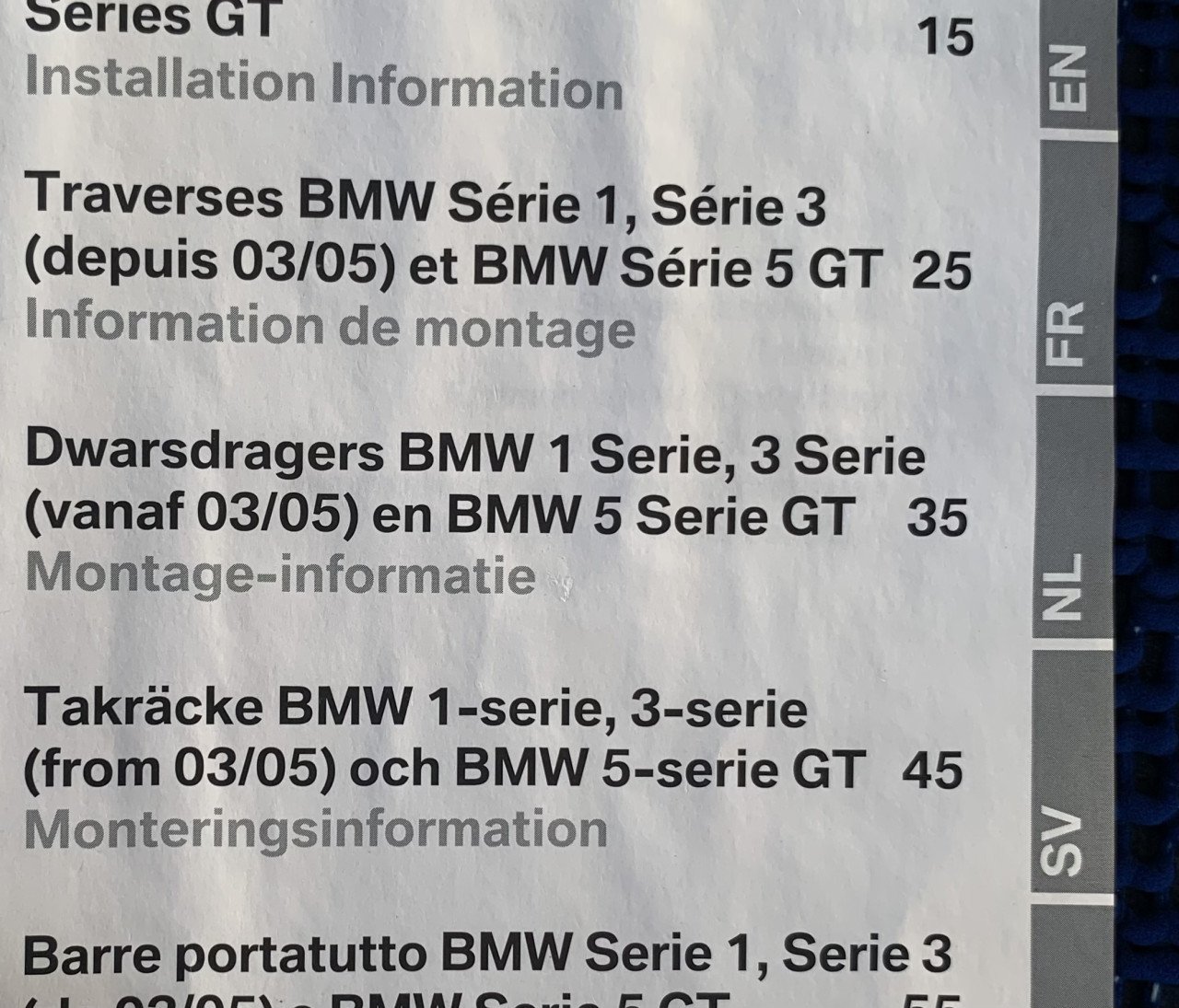 BMW dakdragers E87/E90 met surfset
