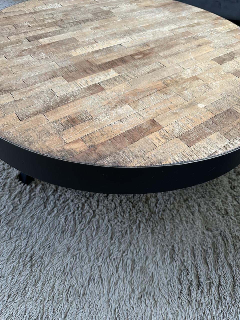 Salontafel set hout/ metaal