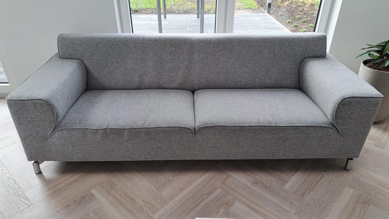 3-zitsbank grijsbruin 2m30