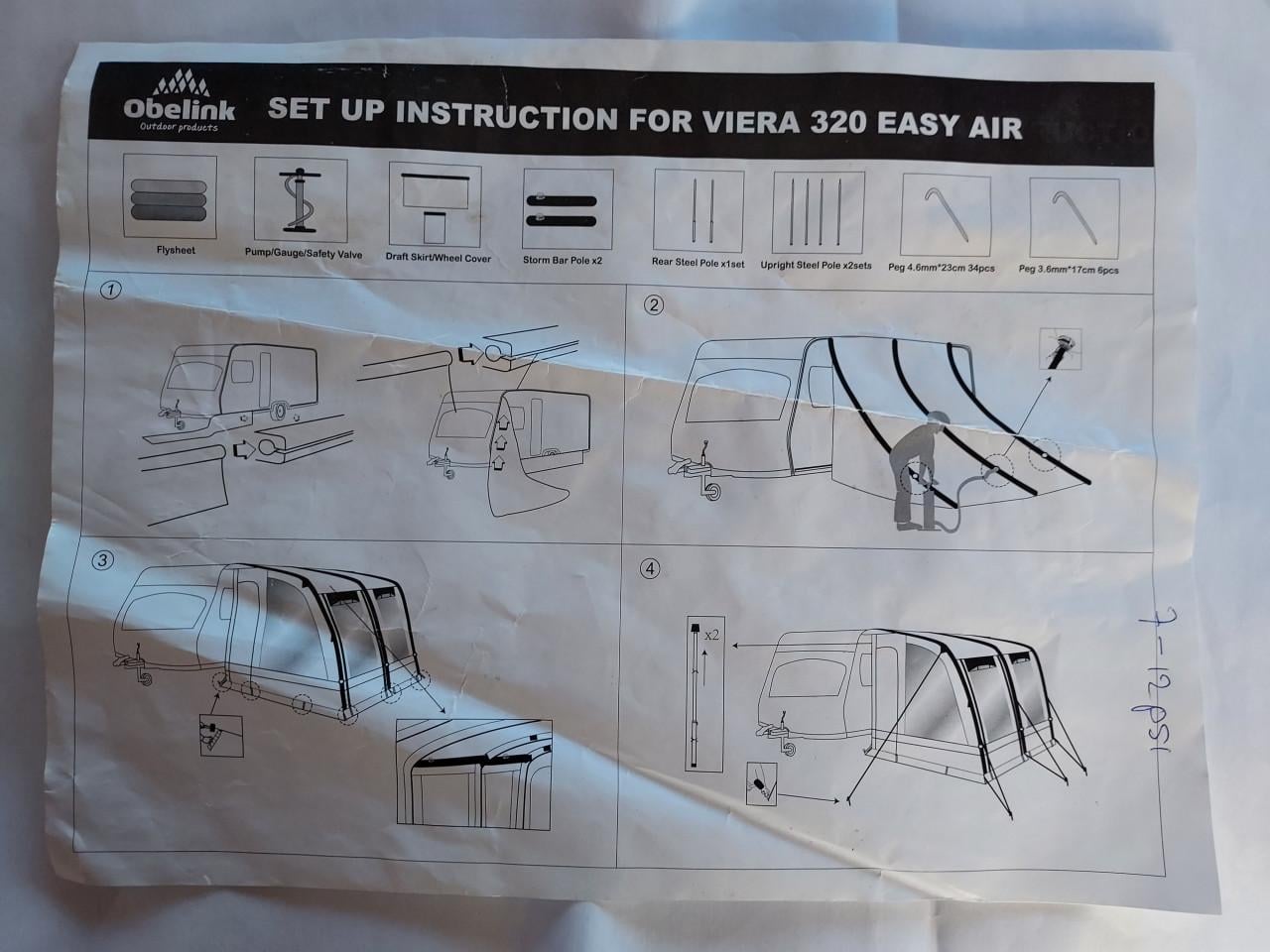 Opblaasbare voortent Easy air.