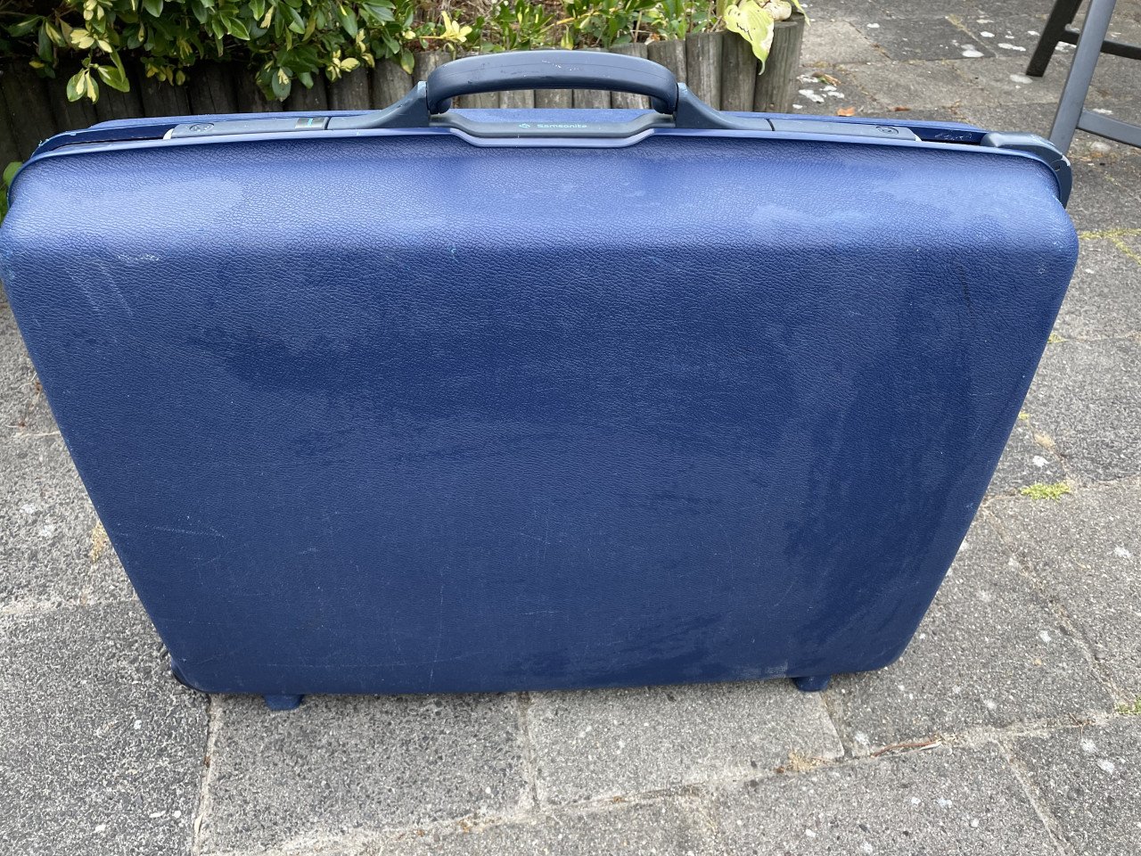 Te koop blauwe reiskoffer Samsonite