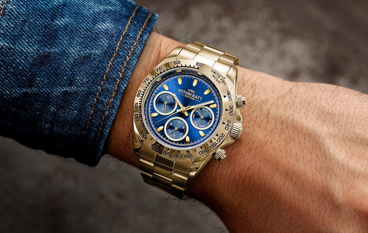 Herenhorloge van Rotorcraft (Cargo RC2703) Zilver Goud of Goud