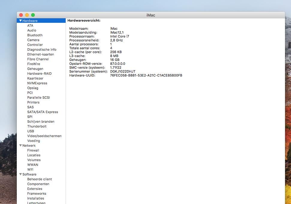 Apple iMac 21" met 16 Gb, SSD 250 Gb en HD 2 Tb
