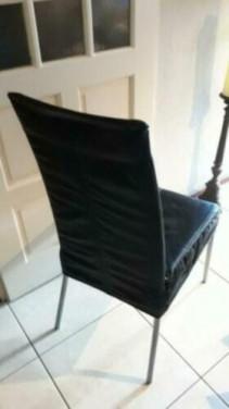 4 maal Montis Spica lederen eetkamer stoelen