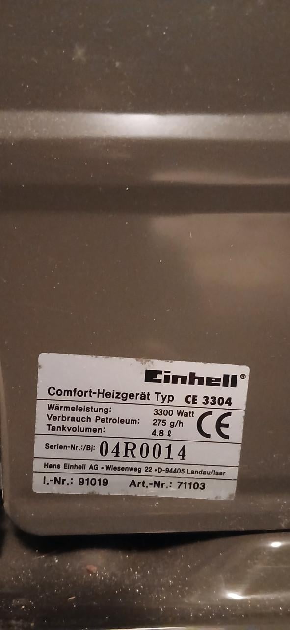 Einhell CE 3304 Peterol Heizgerat eumkachel Comfort