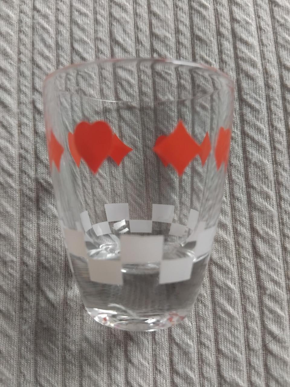 Vintage Borrelglaasjes Speelkaartmotief