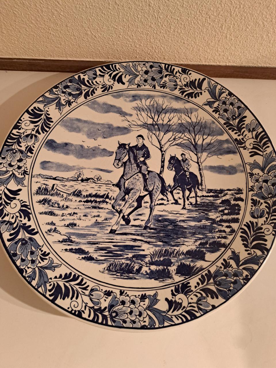 Wandbord delftsblauw 41 cm.