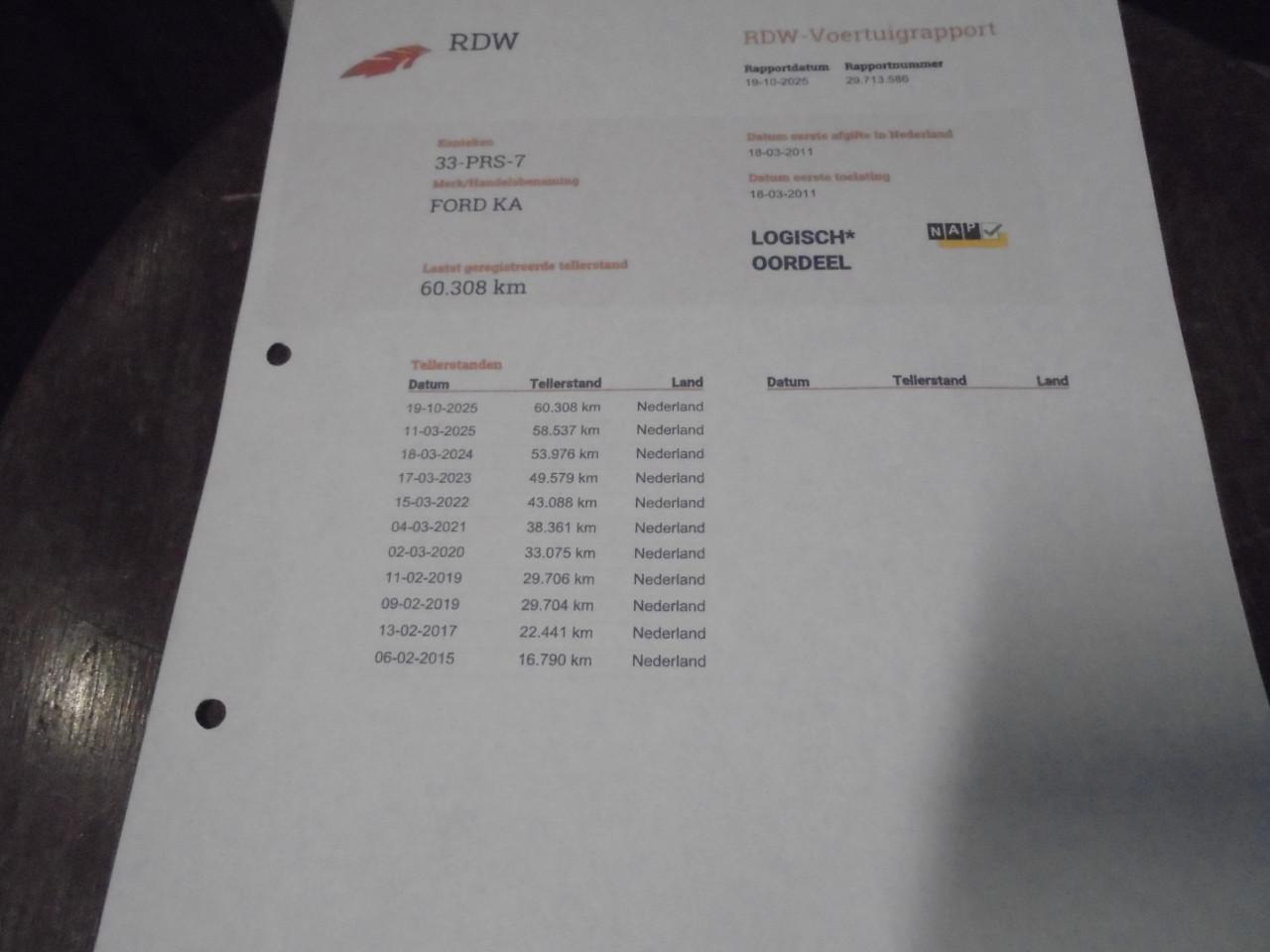 Ka in nieuwstaat 60.315 Km !!!! N.A.P Tweede Eig. Mooie nette auto