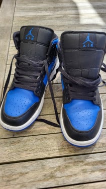 Nike Jordan 1 mid - Zwart / Blauw Maat 40,5