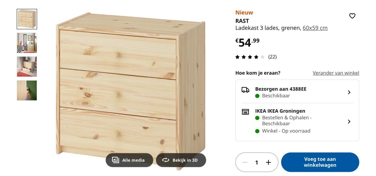 Kastje van IKEA