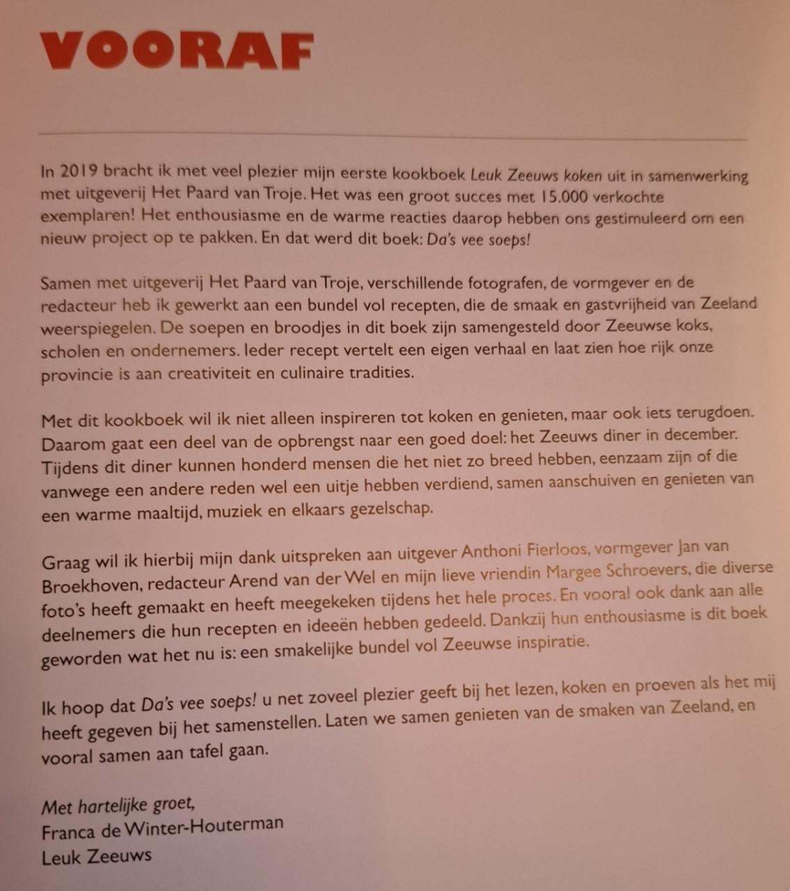 Da’s vee soeps! Zeeuwse soepen & broodjes, door Franca de Winter-Houterman