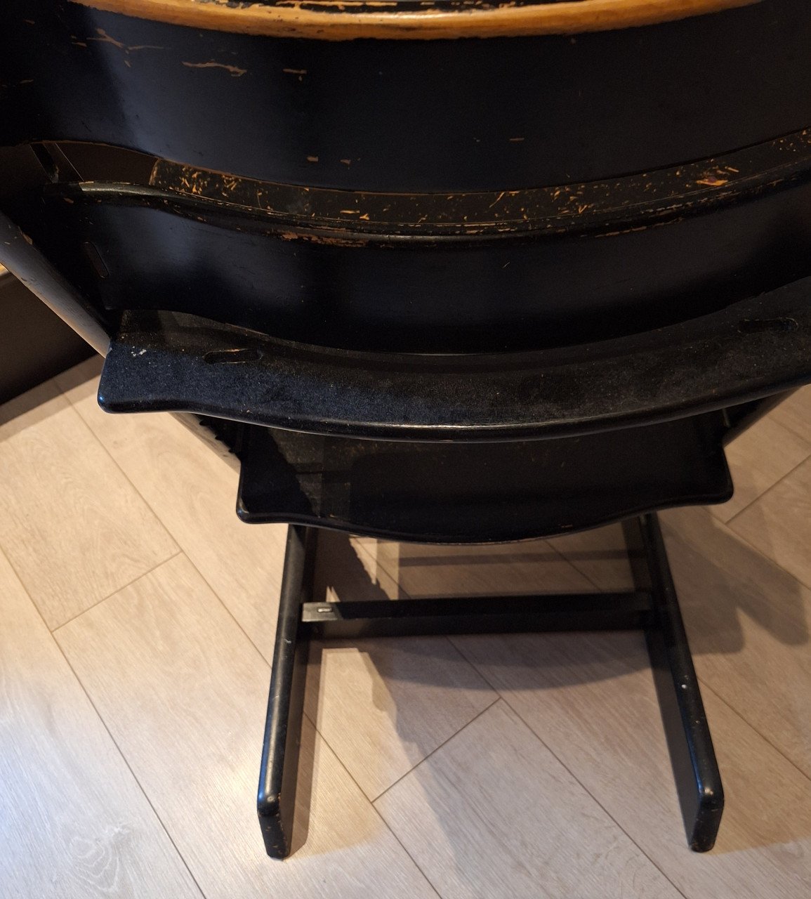 Stokke triptrap kinderstoel hout zwart