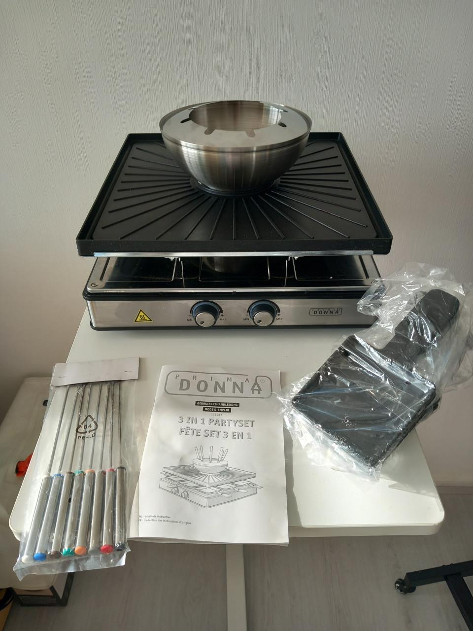 Drie in een party gourmetset. 100% NIEUW