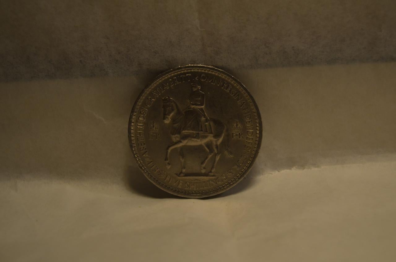 5 Shilling 1953 ter gelegenheid van de kroning van Queen Elisabeth II