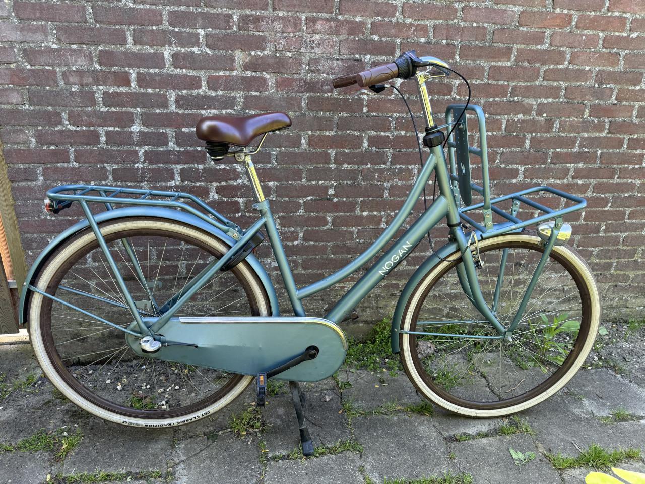 Blauwe dames fiets (framemaat 57)