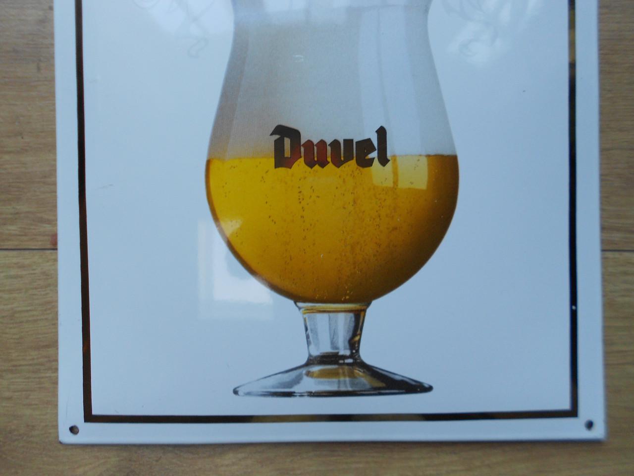 Emaille Duvel bier reclamebord.