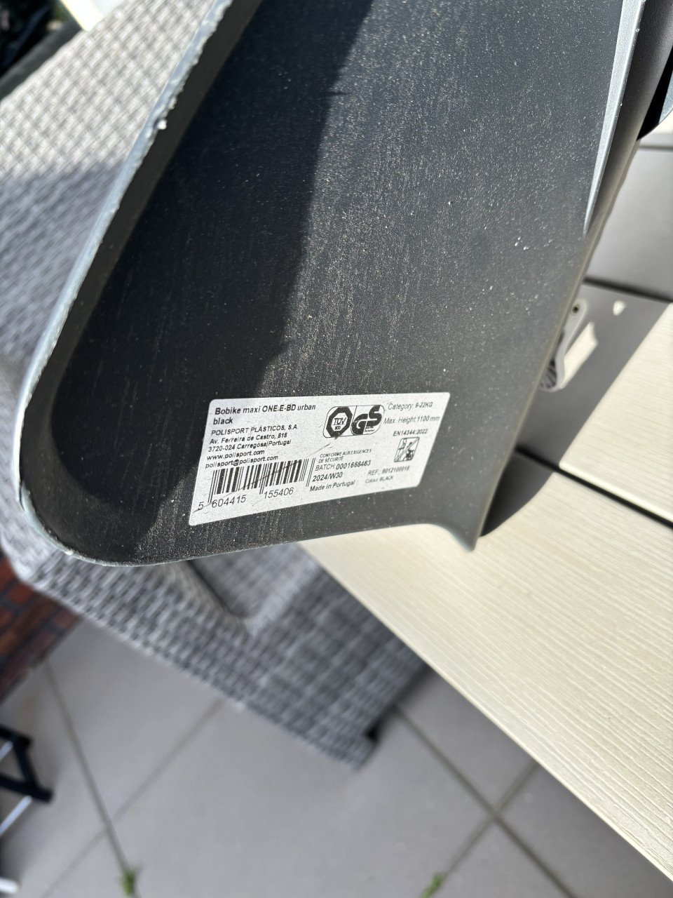 Bobike Fietsstoeltjes urban black + windscherm