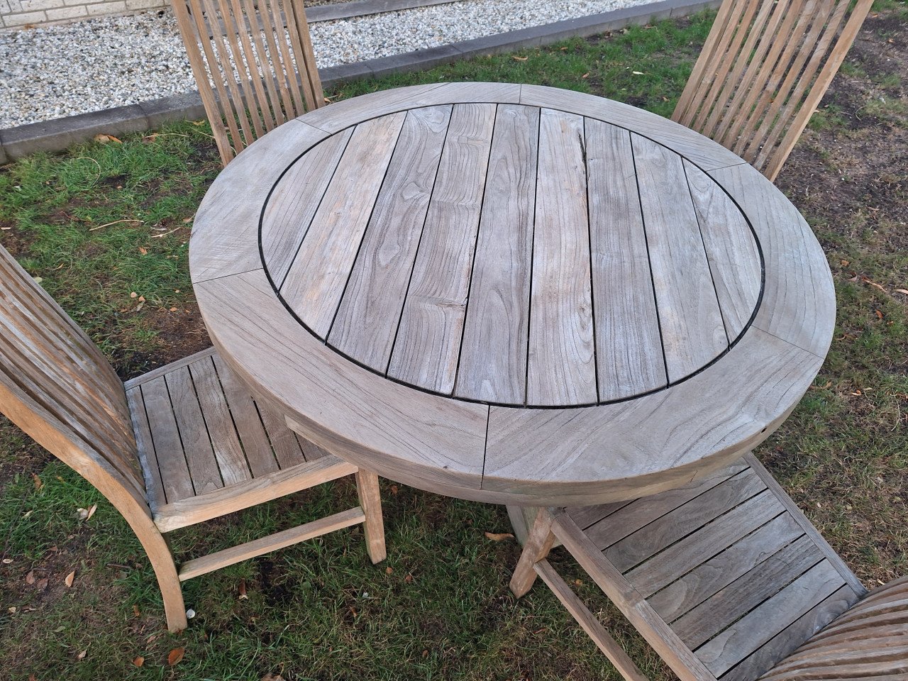 Hardhouten tuinset