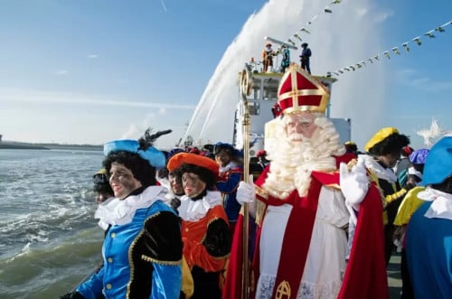 Een bezoek van Sinterklaas en zijn Pieten