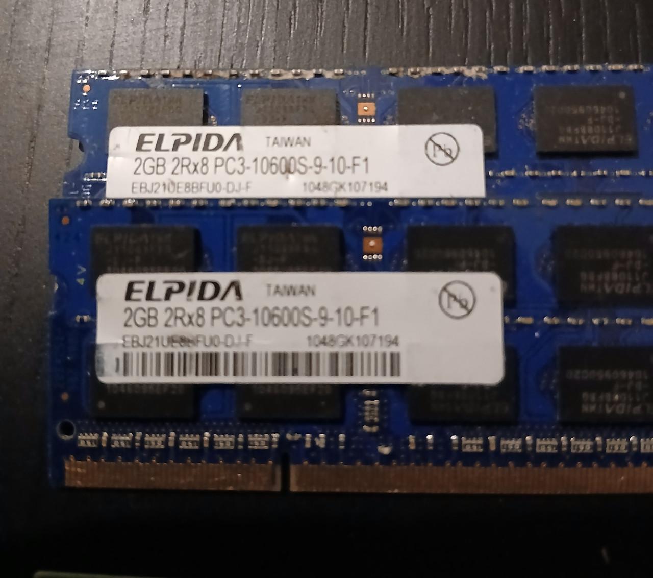 Diverse laptop RAM geheugen