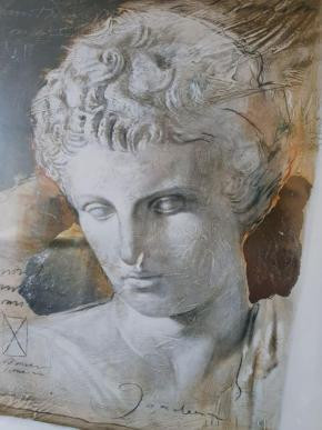 Heel mooie grote schilderij, leuke print, mooie afbeelding te koop..