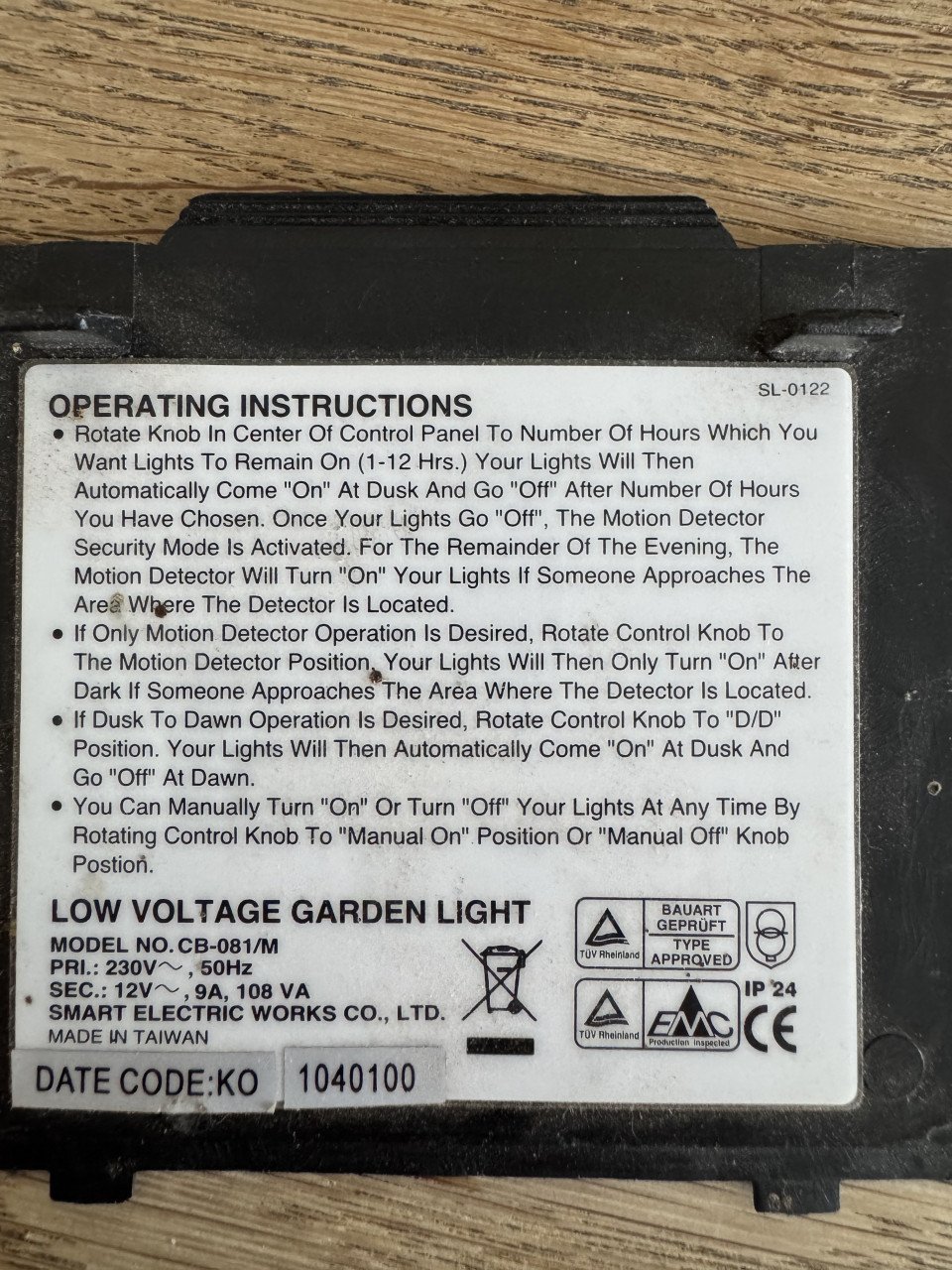 In-lite transformator tuinverlichting met lichtsensor