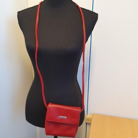 Schoudertas rood leer