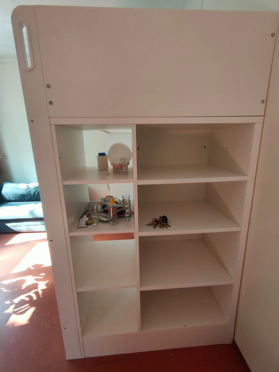 Ikea SMÅSTAD hoogslaper, wit met bureau