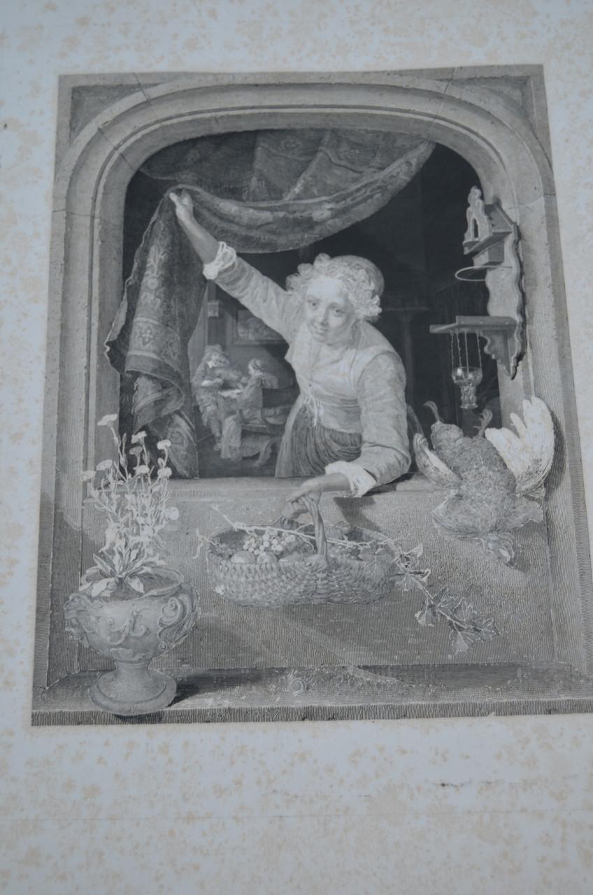 9 Staalgravures 19e eeuws Stadia van een schilderij van Gerard Dou