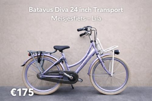 🚲💜 Batavus Diva 24 inch Transport Meisjesfiets – Lila
