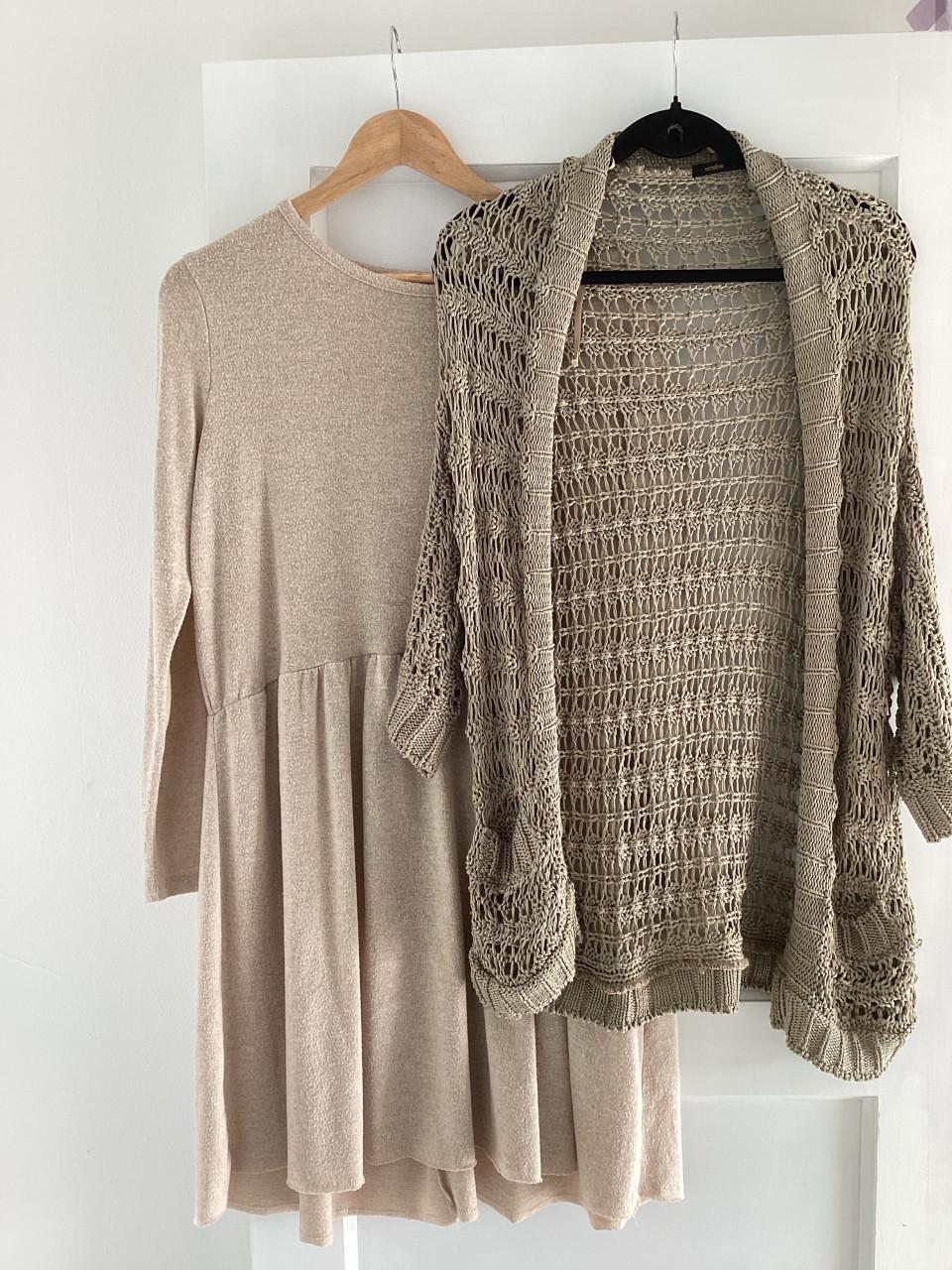 Warme jurk en nieuw vest maat xl vest goudkleurig