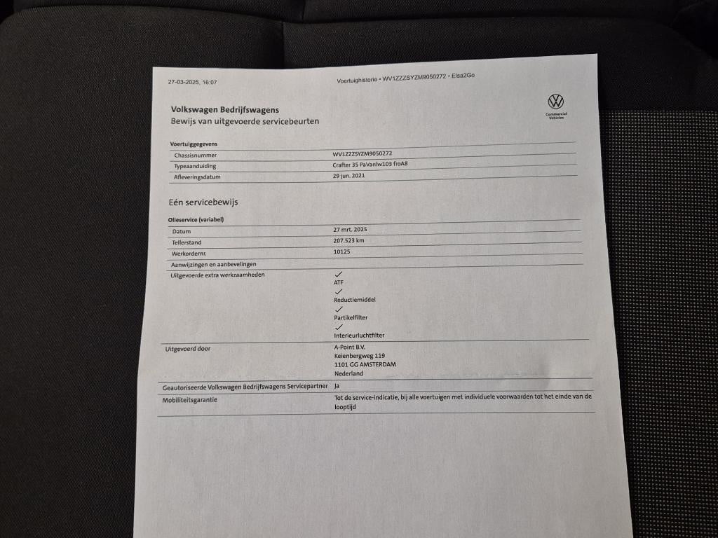 Volkswagen Crafter 35 2.0 tdi l4h3 laadklep / automaat / camera / navi / ca