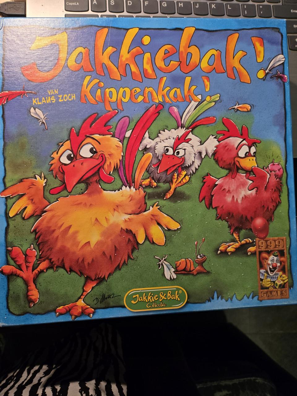 Bordspel Jakkiebak! Kippenkak! van 999 Games, 4+ jaar, 2-4 spelers