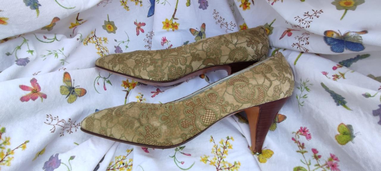 Dames Studio Zanon hoge pumps maat 42.5, groen, zo goed als nieuw