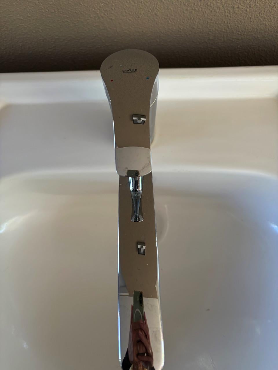 Wastafel met kast en Grohe mengkraan