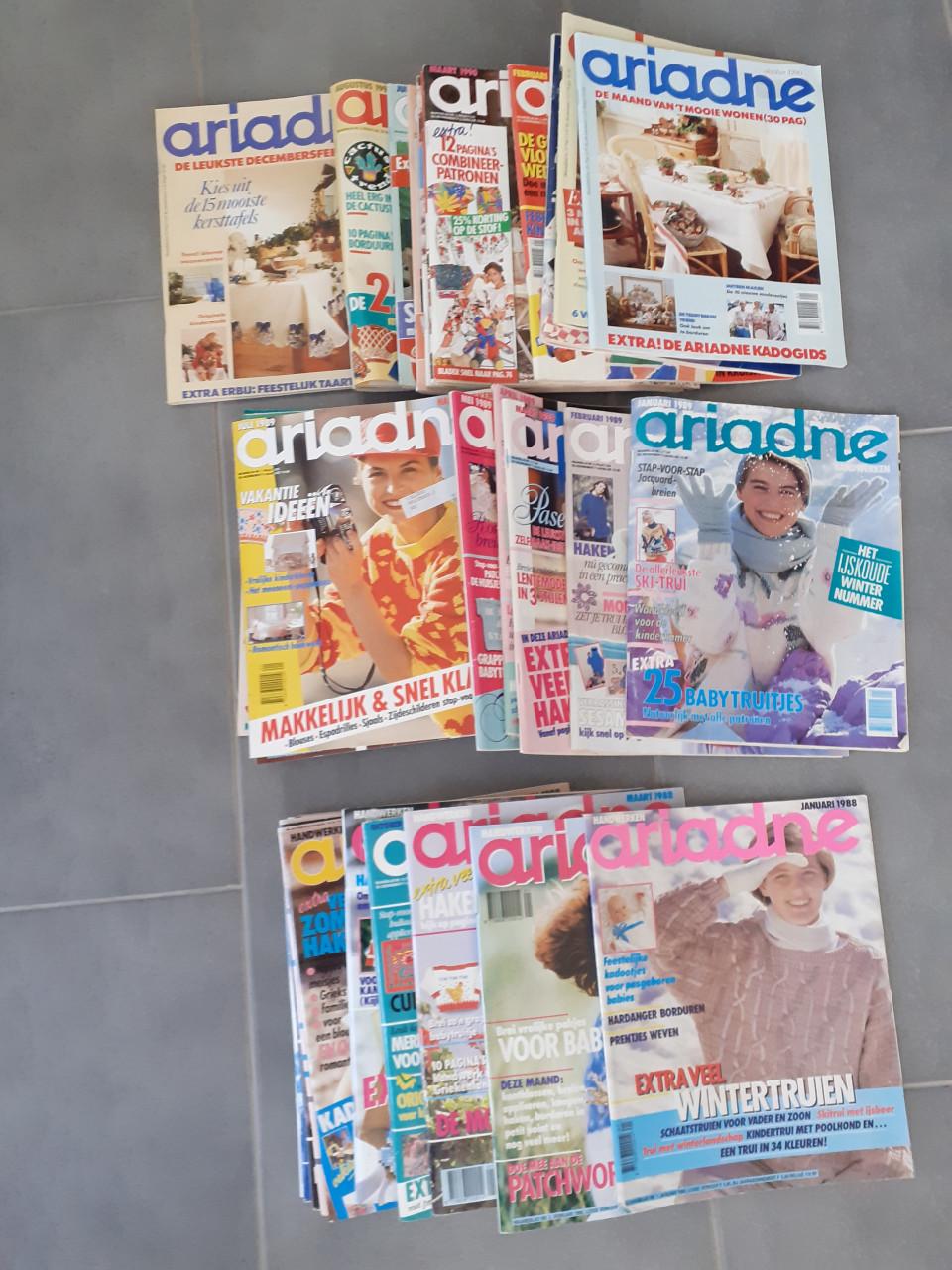 GRATIS Ariadne tijdschriften jaargangen 1988, 1989 en 1990