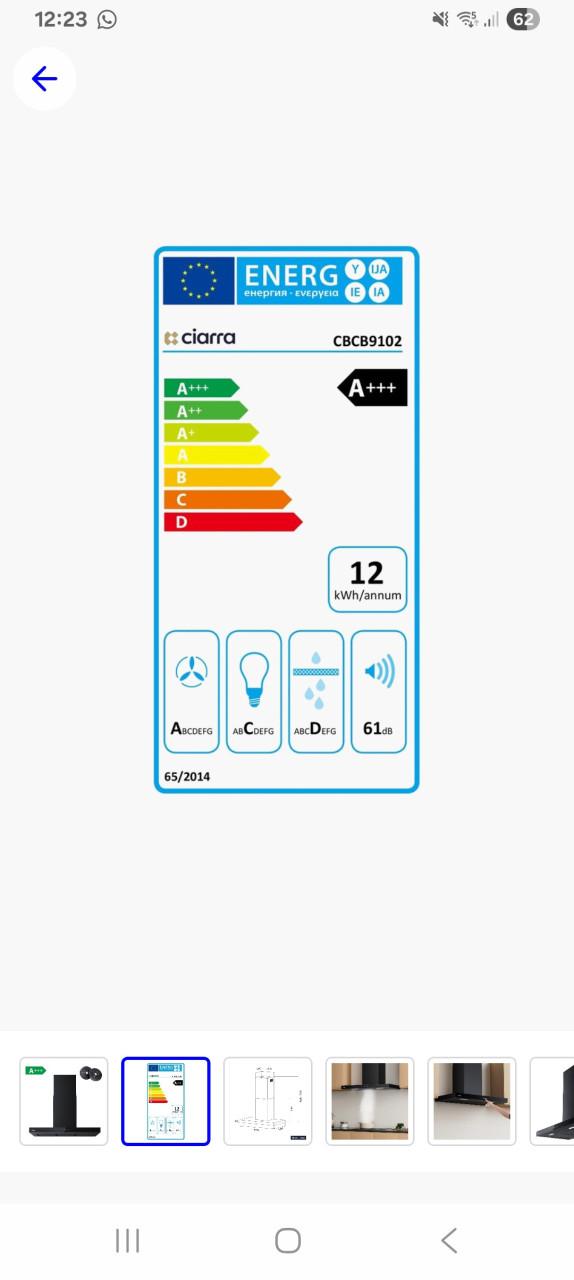 Afzuigkap ciarra cbcb9102 90cm