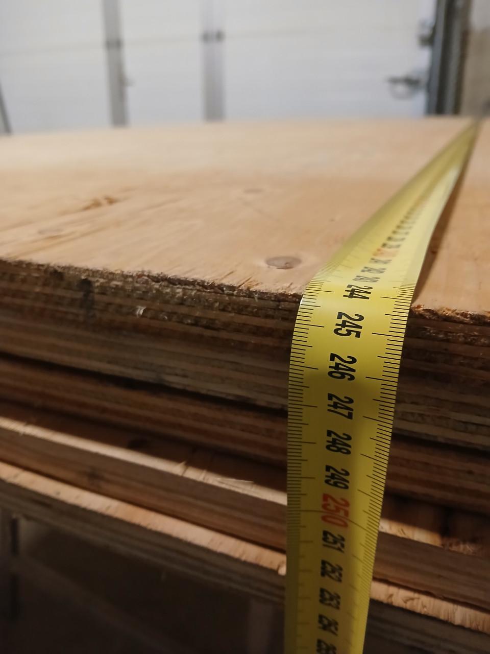 6 houten platen underlayment 18mm dik.