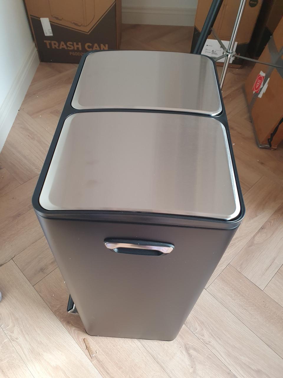 Bayt Prullenbak 60L – 27L + 33L – 2 Compartimenten – Touch – Zwart