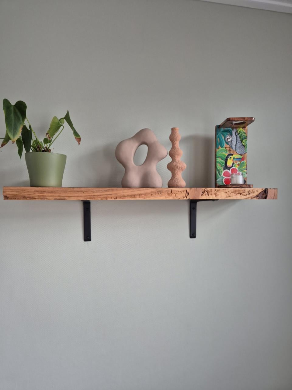 2x wandplank hout
