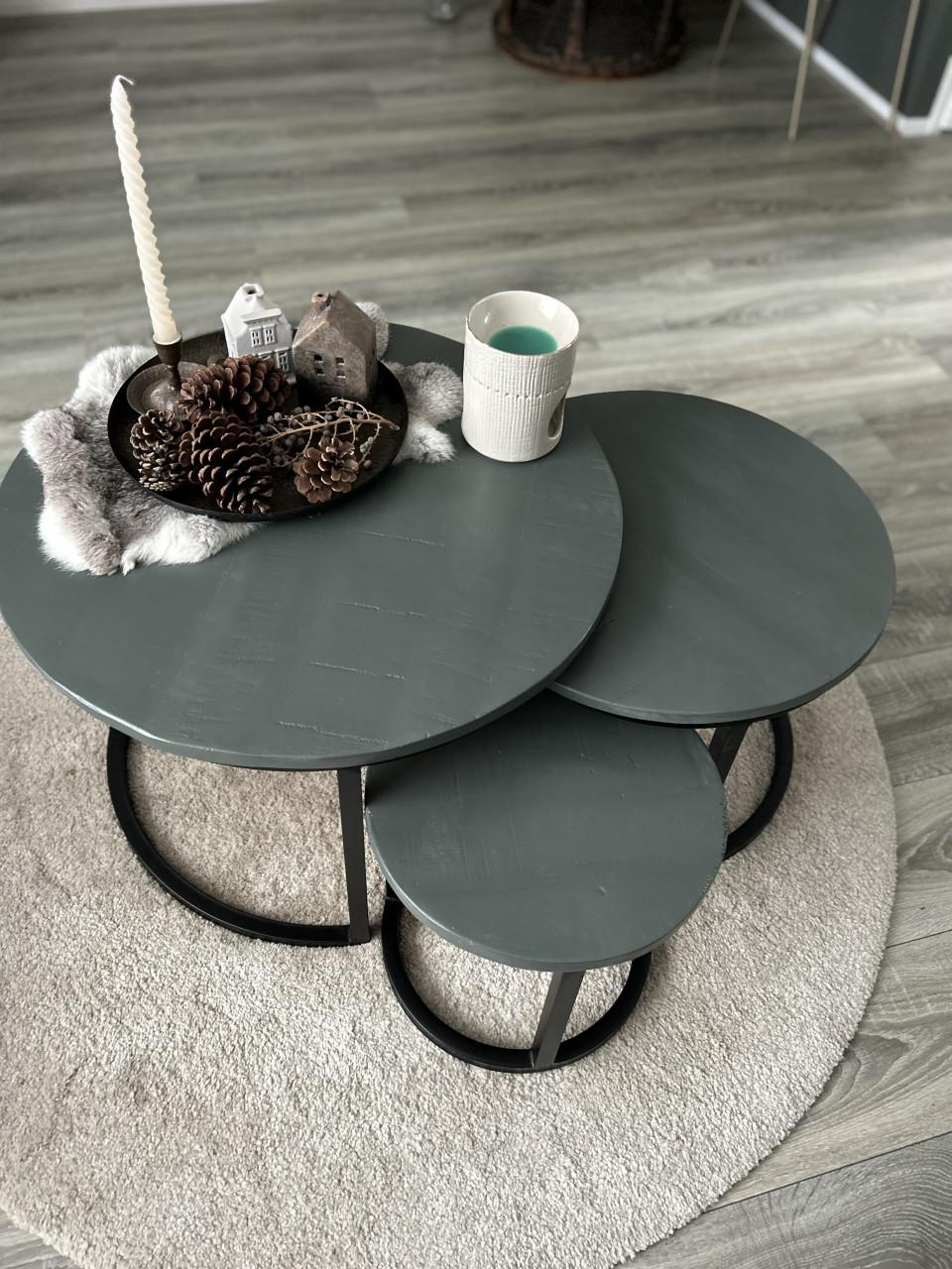 Set van 3 bijzettafeltjes