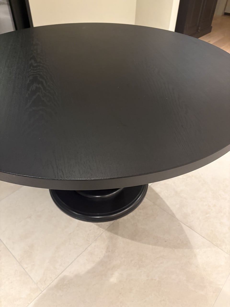 Eikenhouten eettafel zwart