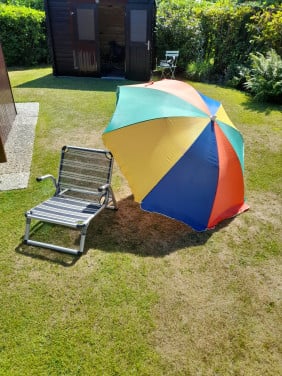 Strandstoel met parasol