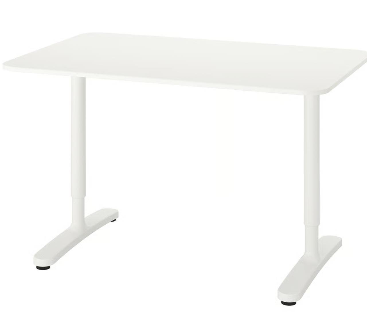 Ikea elektrisch bureau, wit, 120 x 80 cm